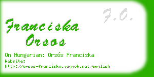 franciska orsos business card