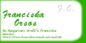 franciska orsos business card